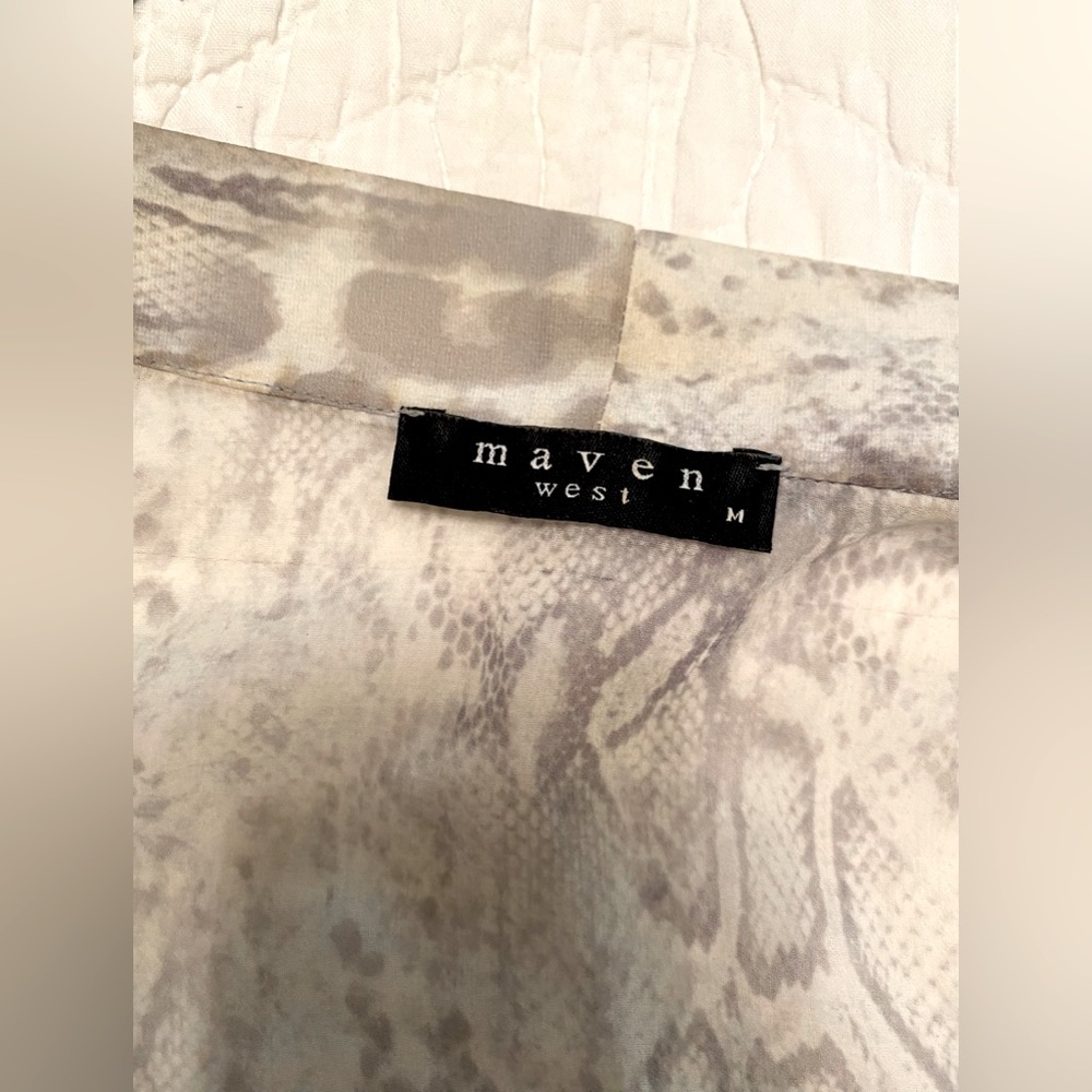 Maven West Grey Snake Print Duster - image 3